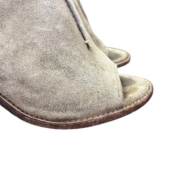 Frye Carolina Ash Womens Suede Leather Slingback Chunky Heel Shoes Booties sz 6 - Picture 13 of 16